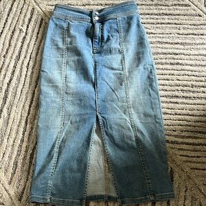 We The Free “Free People” Long Denim Skirt